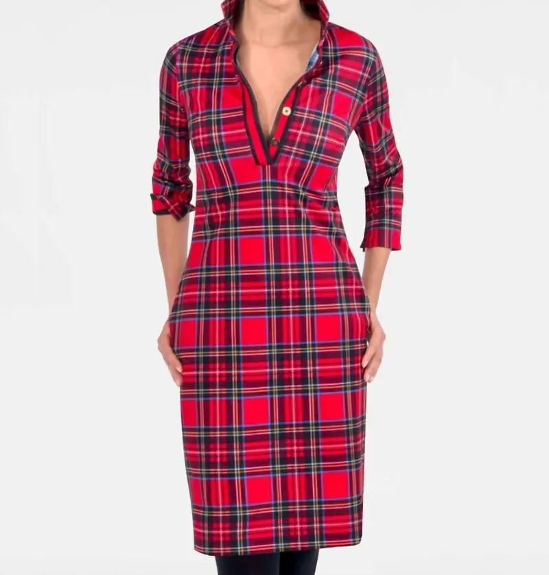 Duke Of York Everywhere Dress In Red Multi 1