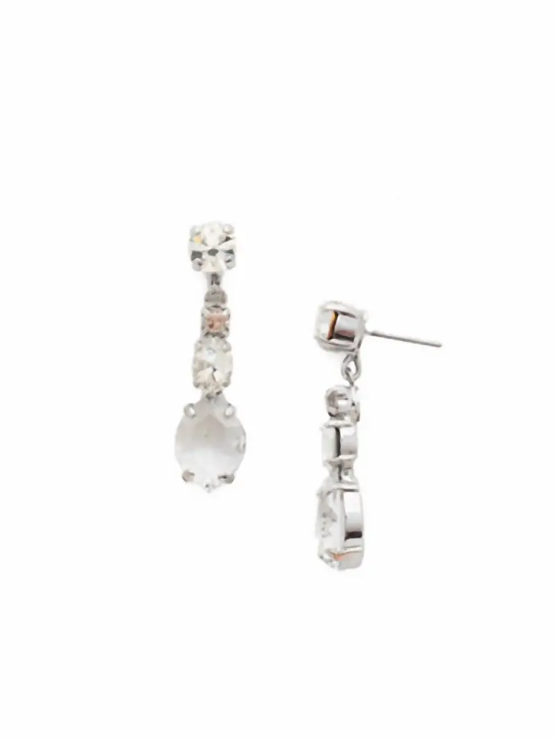 Dynamic Dangle Earring In Crystal And Palladium 1