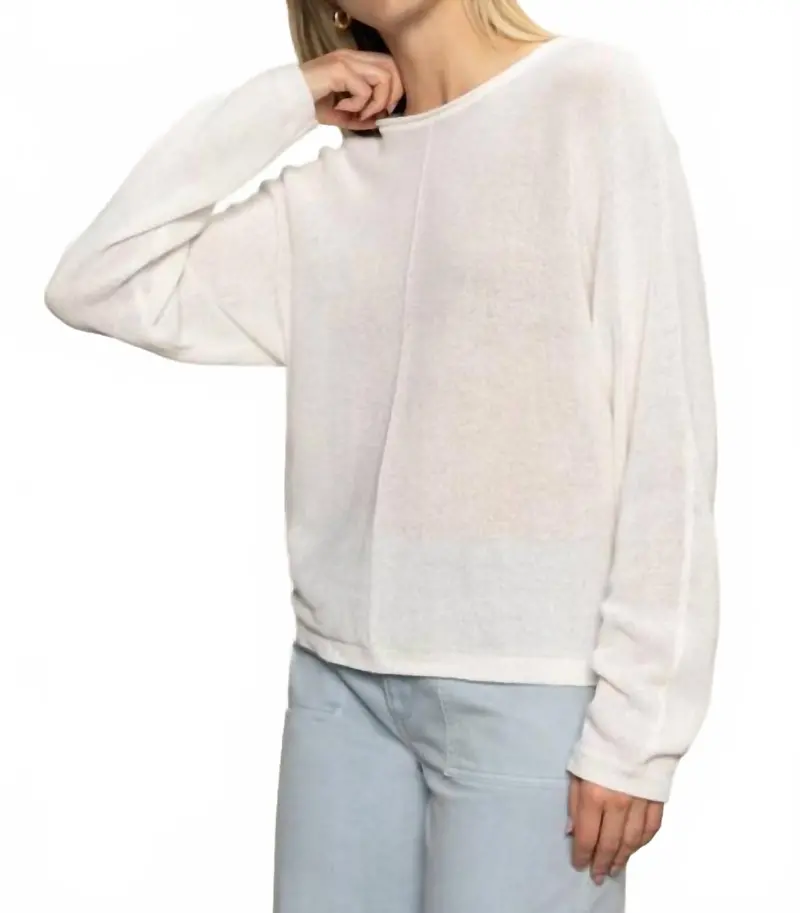 Easy Knitwear Top In White 1