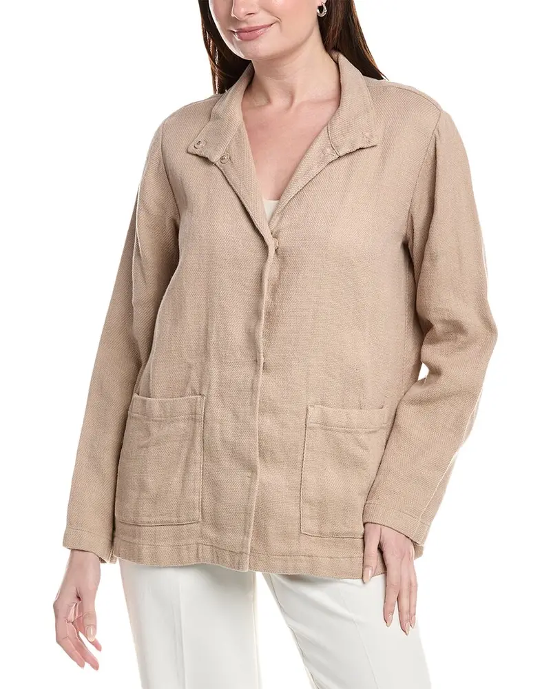 Eileen Fisher Stand Collar Jacket 1