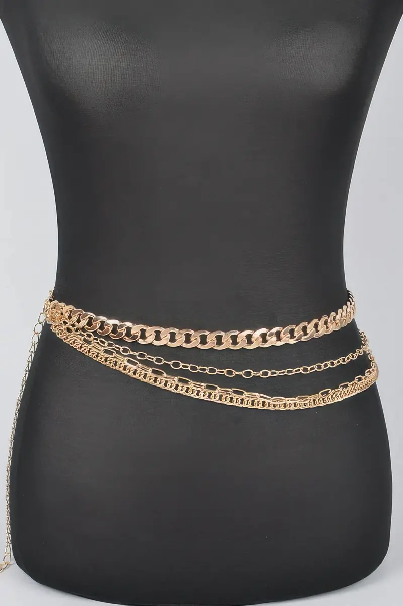 Elegant Layer Chain Waist Belt 1