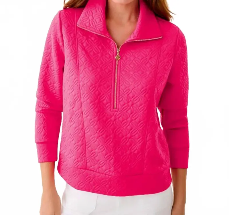 Eleni Pullover In Sunshell Pink Butterfly 1