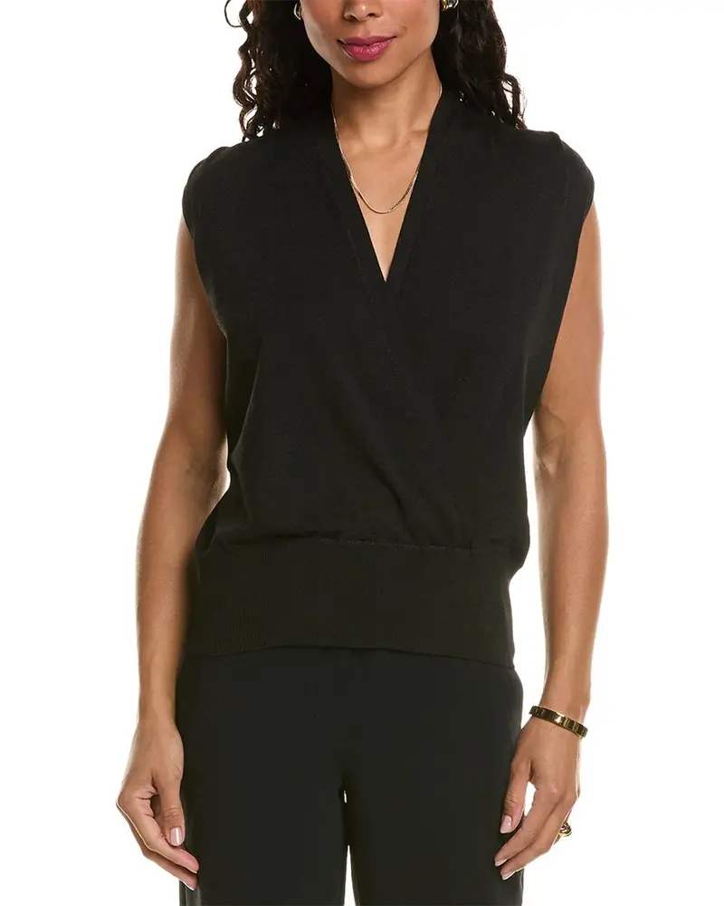 Elie Tahari Faux Wrap Sweater 1