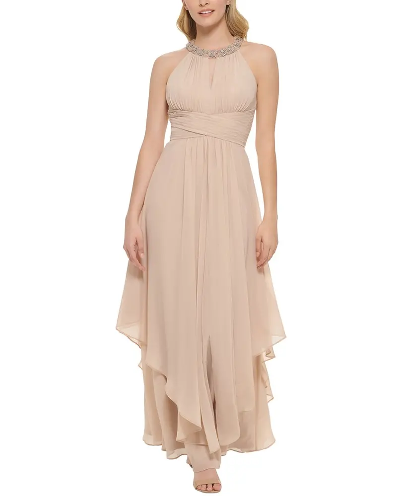 Eliza J Halter Chiffon Gown 1