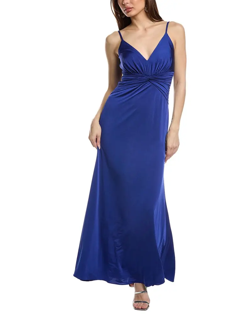 Eliza J Ruched Empire-Waist Gown 1