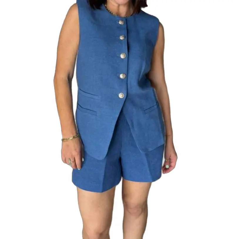 Elliott Vest In Periwinkle 1