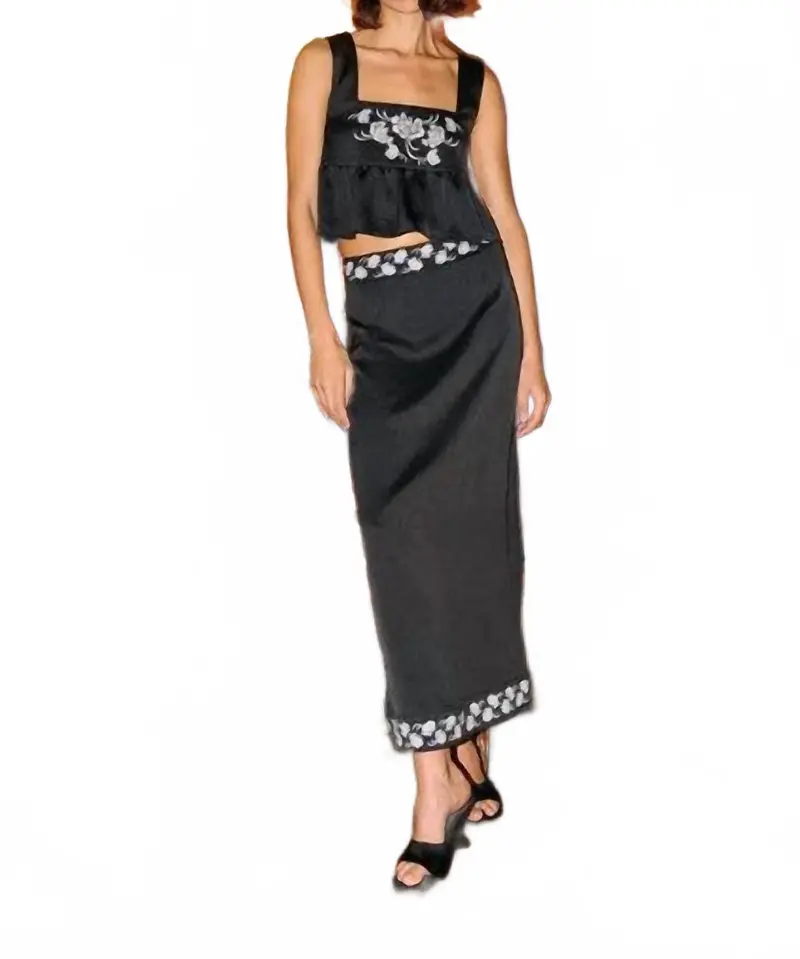 Elly Maxi Skirt In Black 1