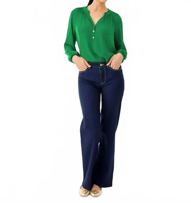 Elsa Top In Bamboo Green 1