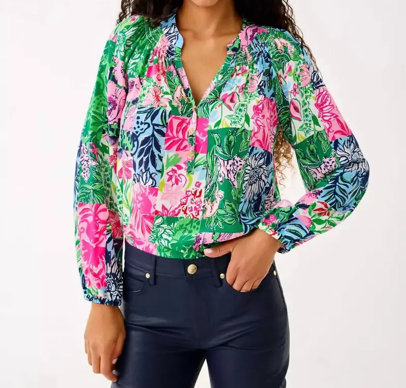 Elsa Top In Multi Party Punch Patch 1