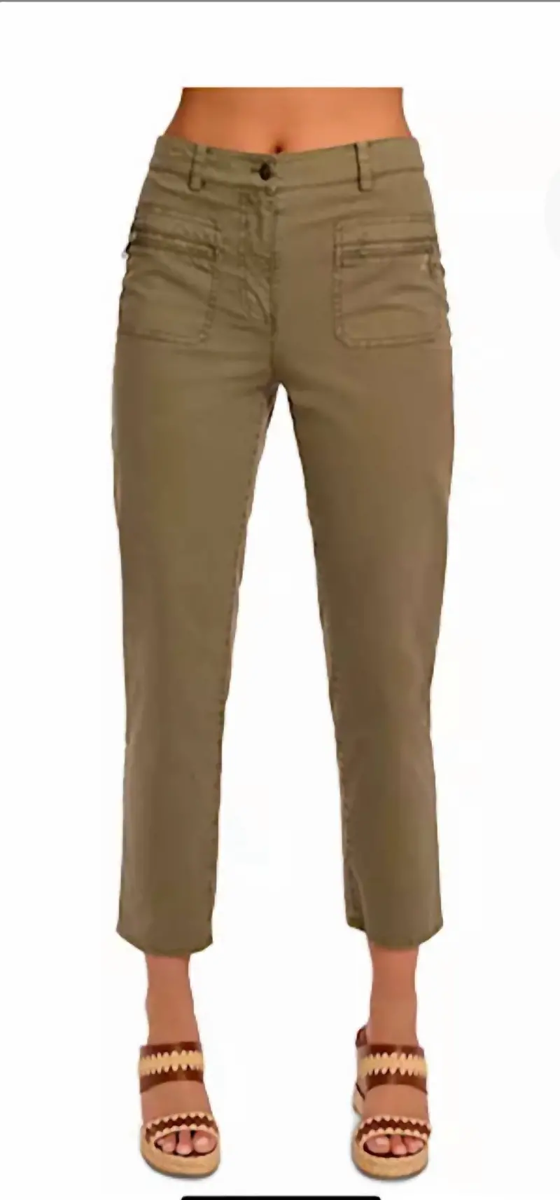 Emmy Canvas Ankle Pants In Sndst 1