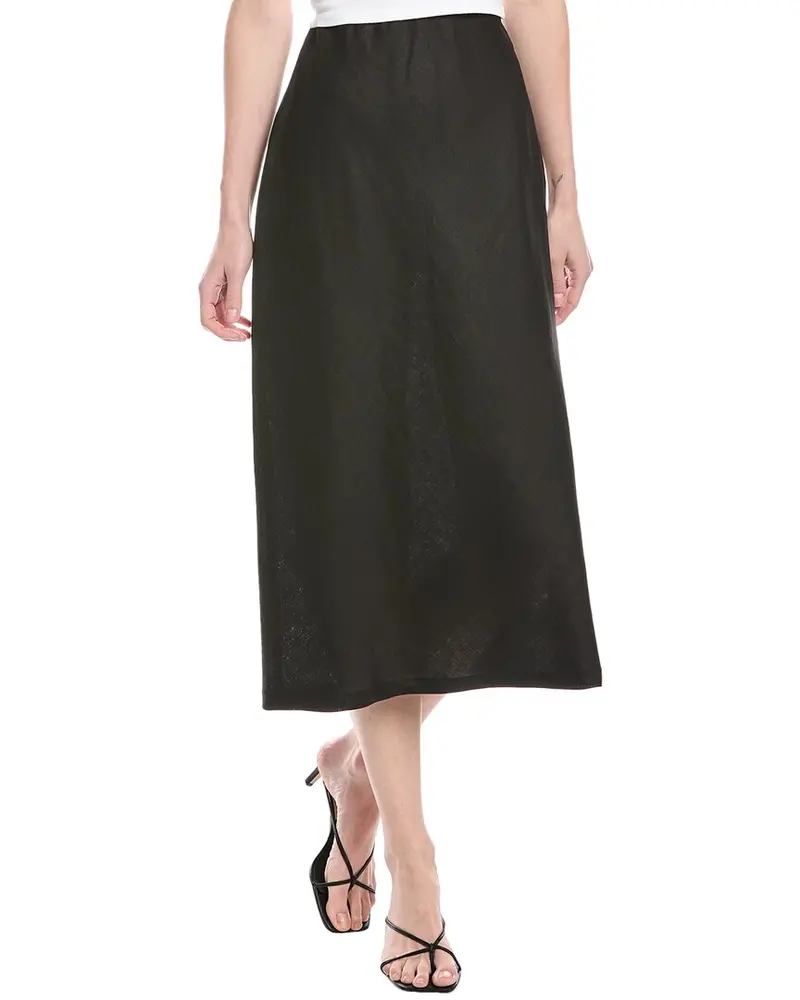 Enza Costa Bias Linen Midi Skirt 1