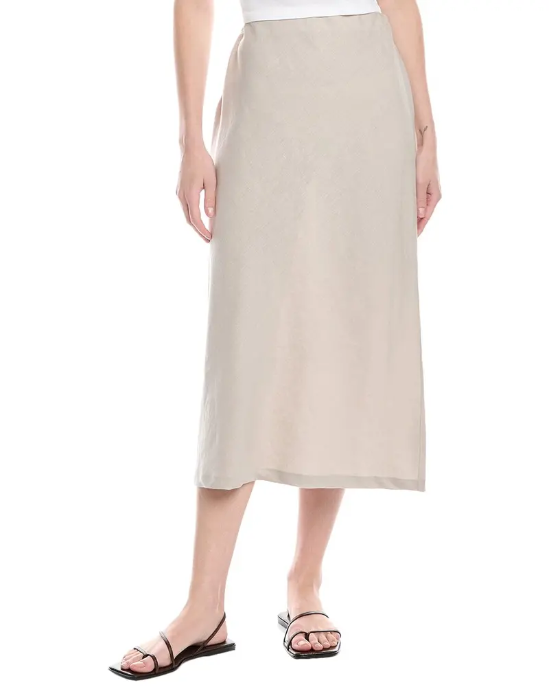 Enza Costa Bias Linen Midi Skirt 1