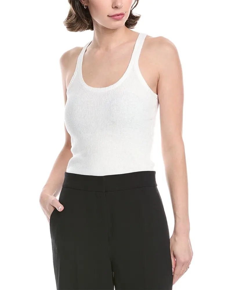 Enza Costa Knit Strappy Linen-Blend Tank 1