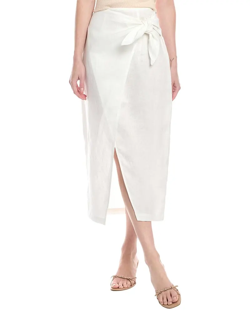 Enza Costa Linen Wrap Skirt 1