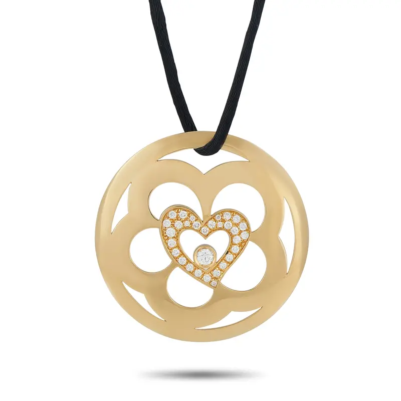 Escada 18K Yellow Gold 0.75Ct Diamond Pendant Necklace Es19-040926 1