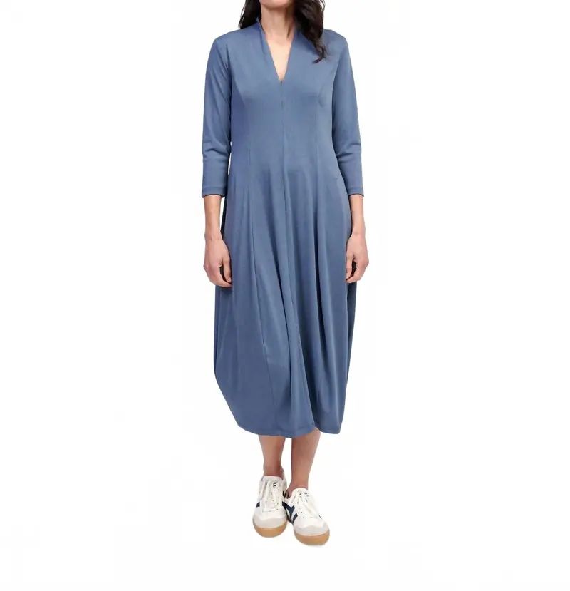 Essential Cocoon Dress In Blue Mist 1