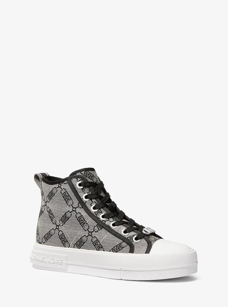 Evy Empire Logo Jacquard High-Top Sneaker 1