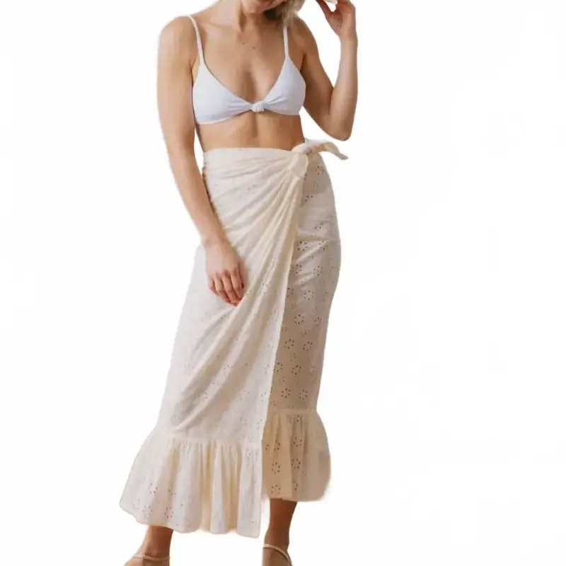 Eyelet Sarong In Ivory 1