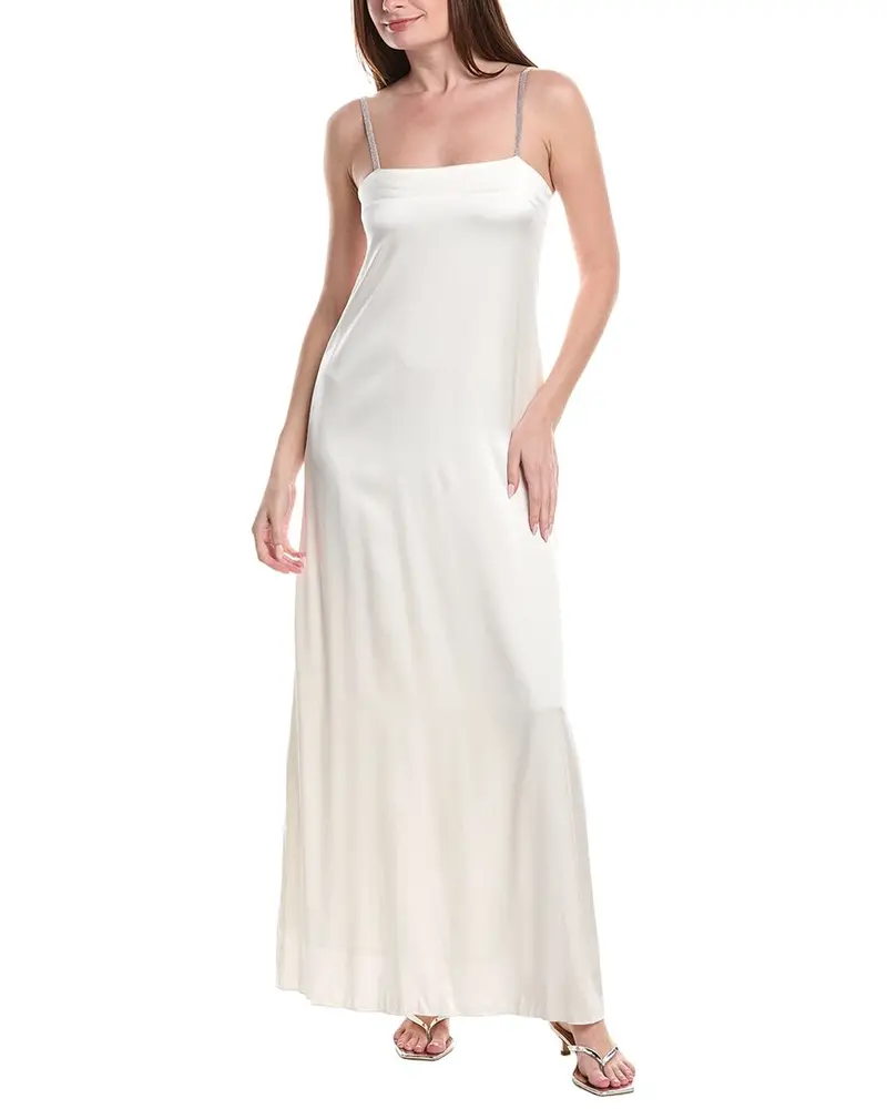 Fabiana Filippi Lingerie Strap Silk-Blend Maxi Dress 1