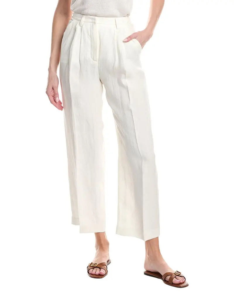 Fabiana Filippi Textured Linen Pleated Trouser 1
