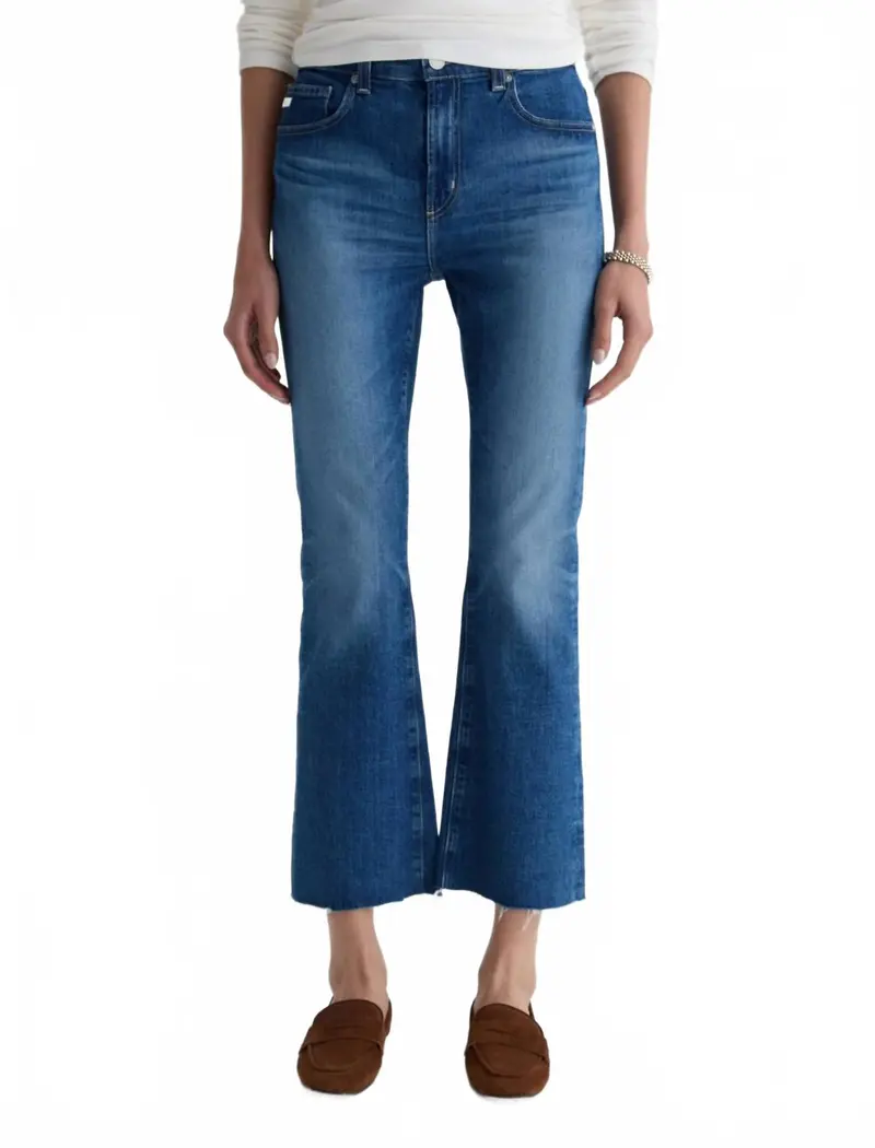 Farrah Mid Rise Boot Crop Jeans In Owens Valley 1