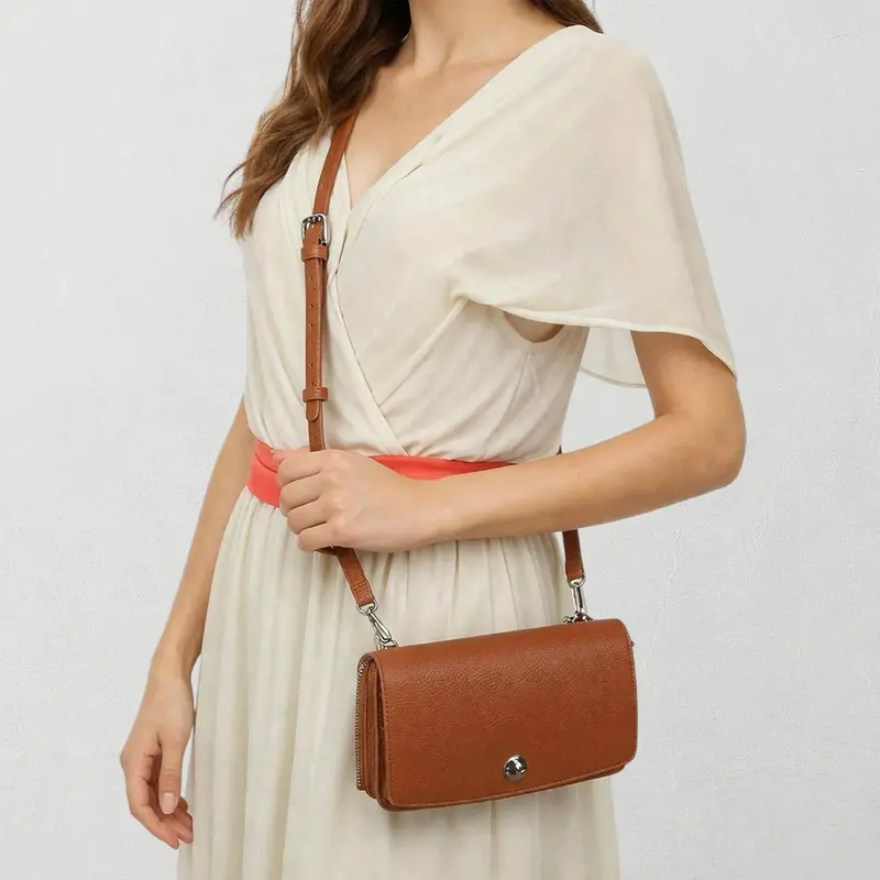 Faux Leather Crossbody Wallet Bag 13