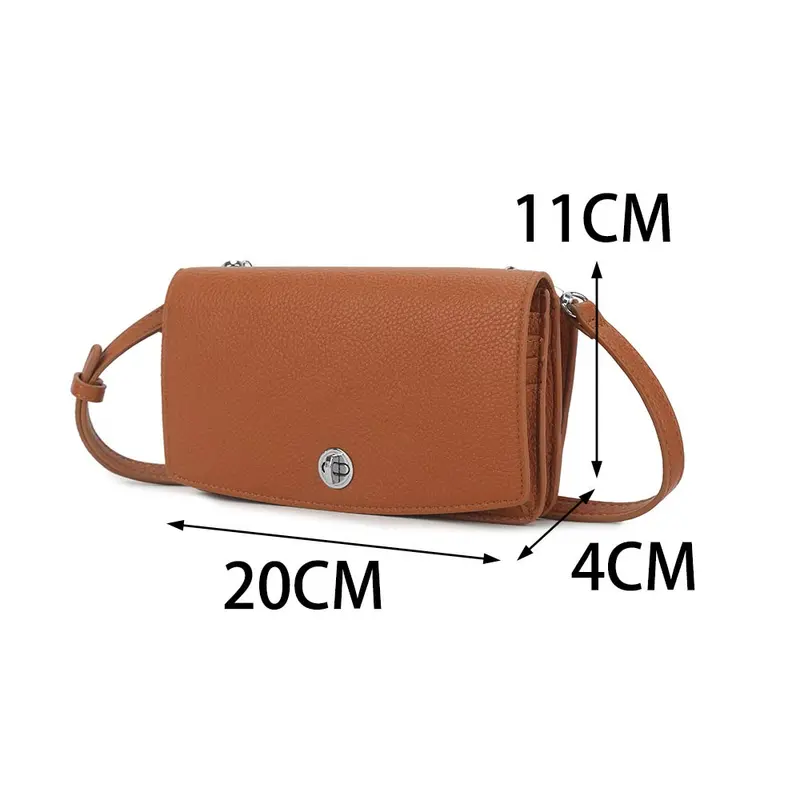 Faux Leather Crossbody Wallet Bag 4