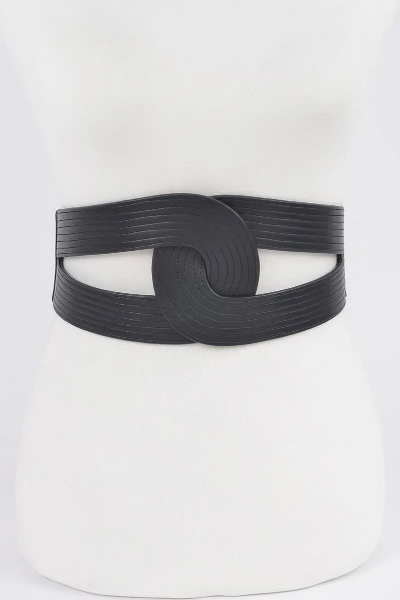 Faux Leather Elastic Belt 1