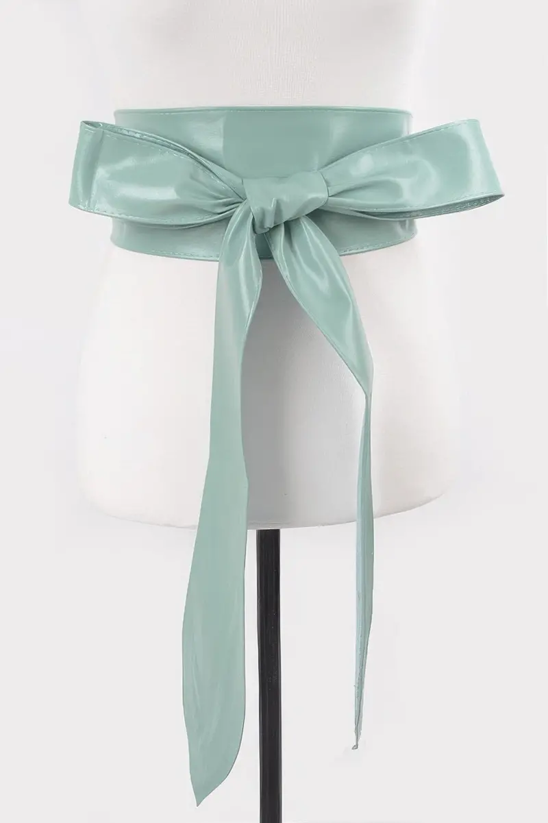 Faux Leather Kimono Belt 1