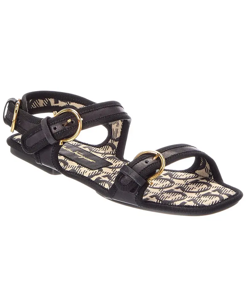 Ferragamo Anteo Leather Flat Sandal 1