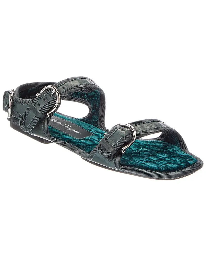 Ferragamo Anteo Leather Flat Sandal 1