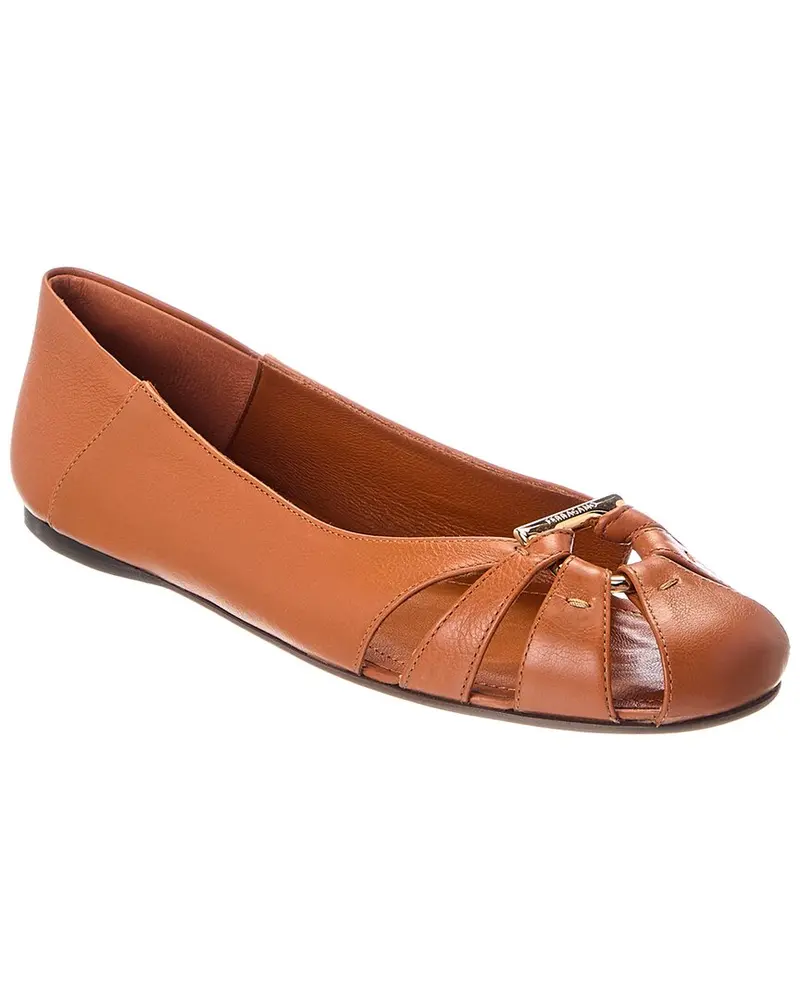 Ferragamo Aurelie Leather Ballet Flat 1