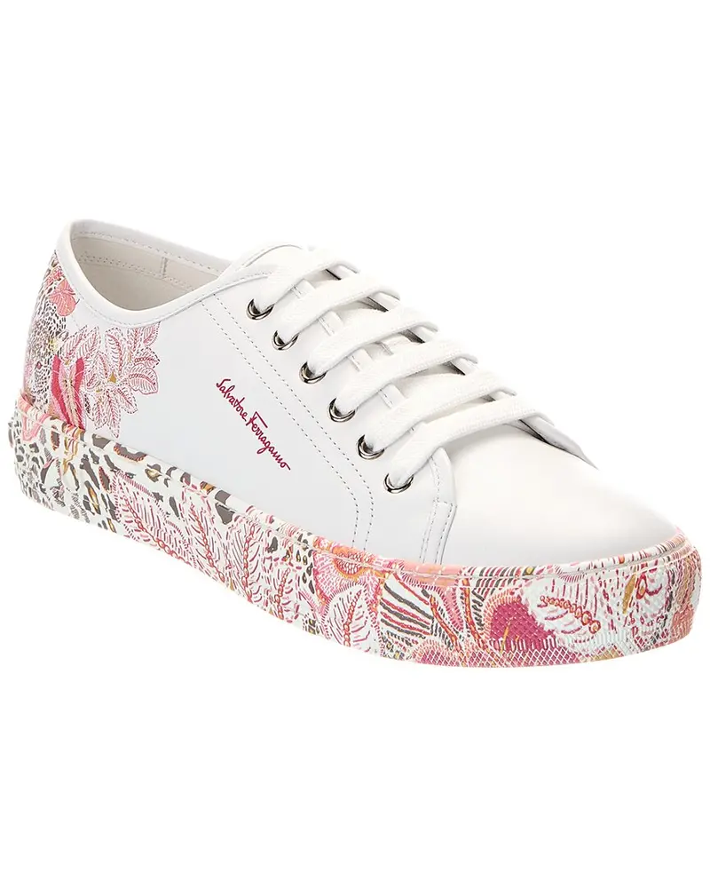 Ferragamo Borg Cubic Leather Sneaker 1