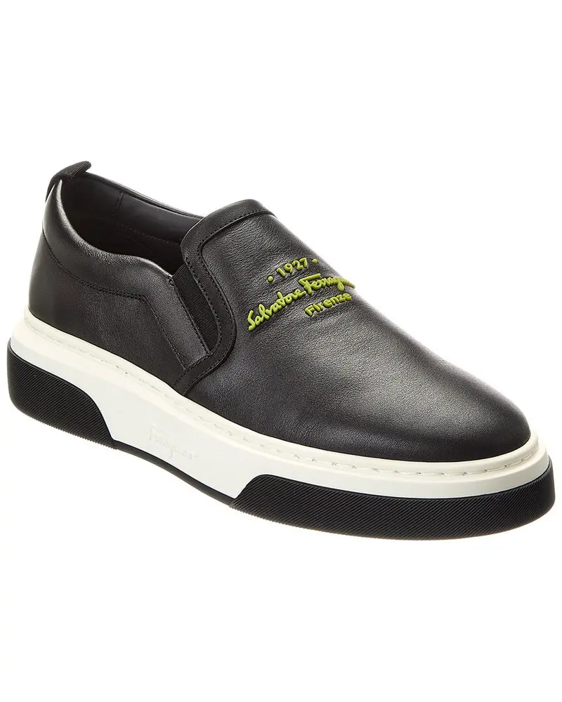 Ferragamo Cassina Saddle Leather Sneaker 1