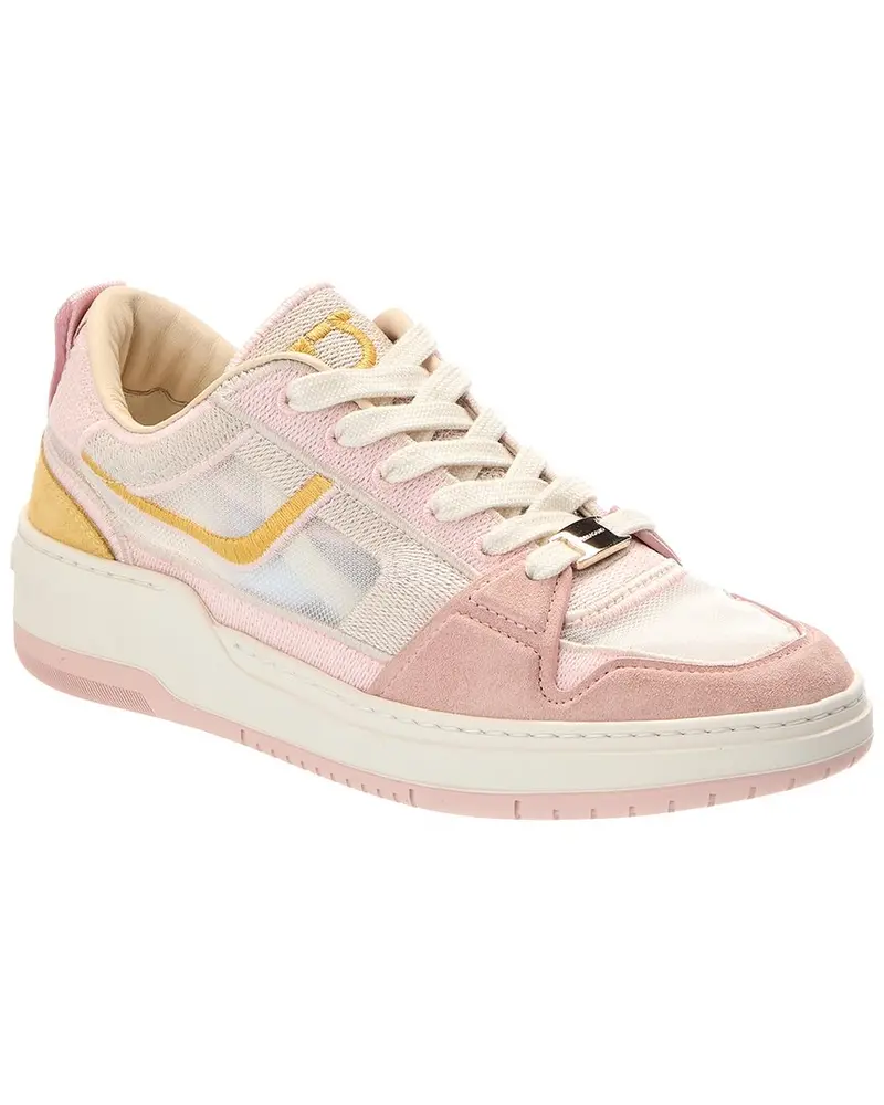 Ferragamo Destiny Suede-Trim Sneaker 1