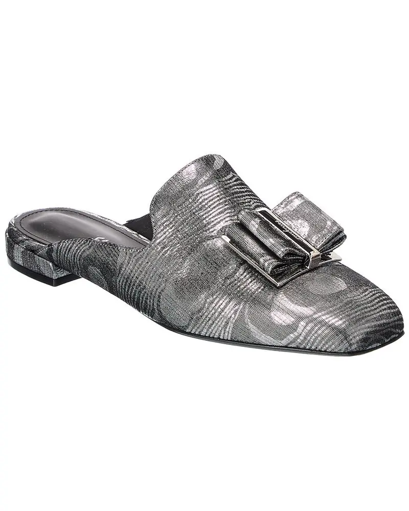 Ferragamo Double Bow Suede Mule 1