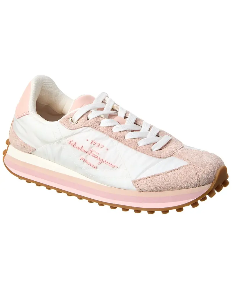 Ferragamo Iggy Nylon & Suede Sneaker 1