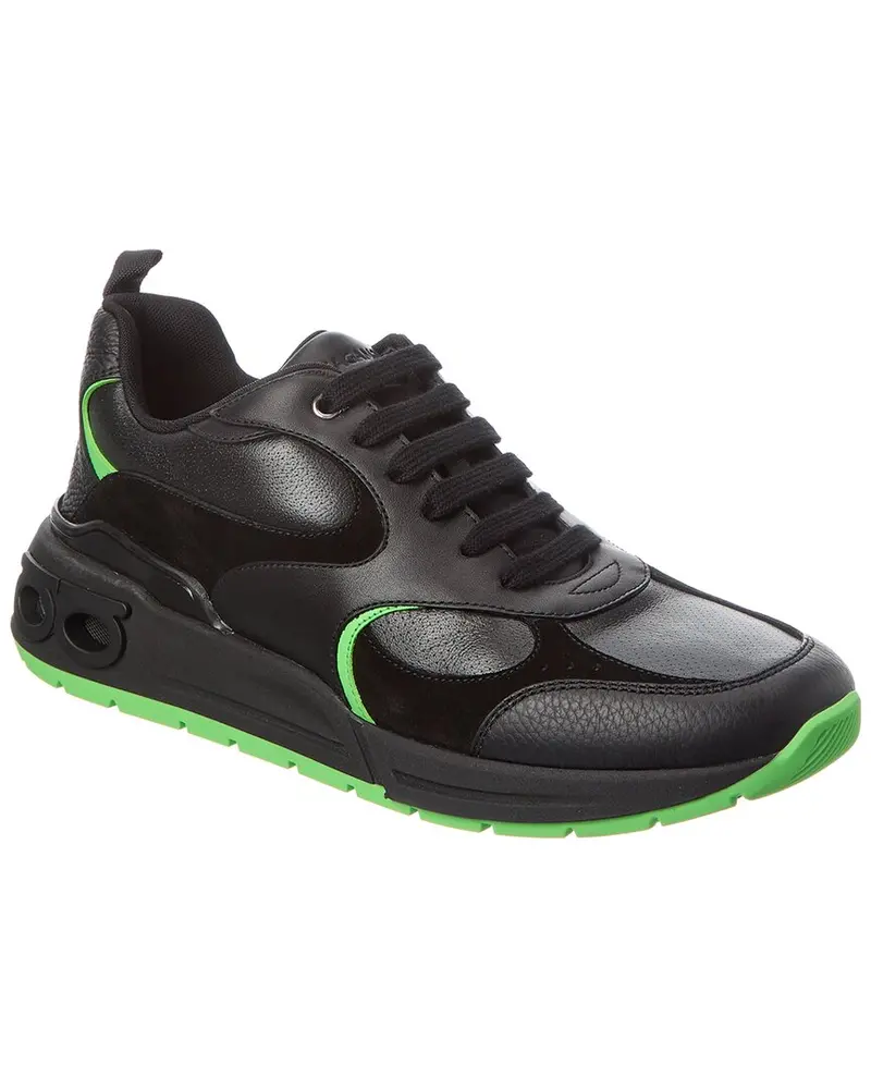 Ferragamo Leather & Suede Sneaker 1