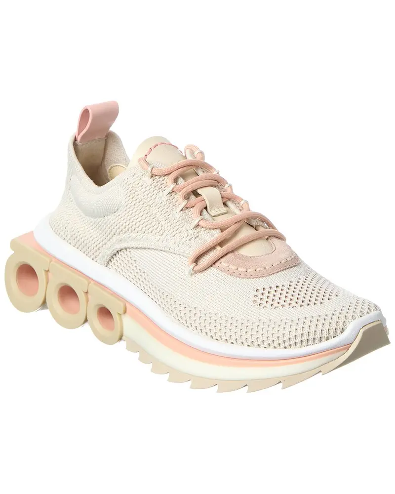 Ferragamo Nima Leather-Trim Sneaker 1