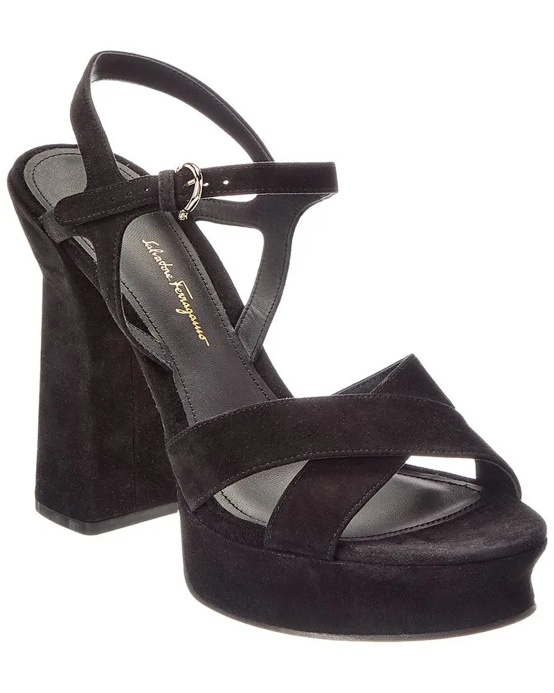 Ferragamo Sonya Suede Sandal 1
