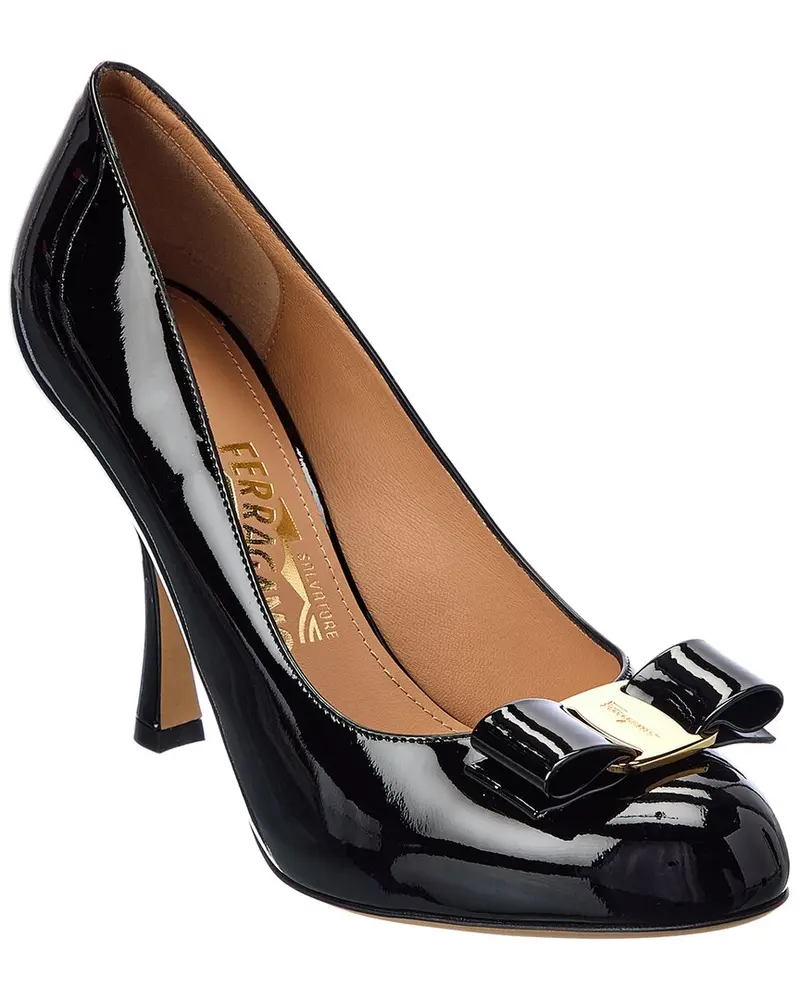 Ferragamo Vara Bow Patent Pump 1