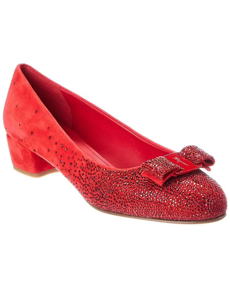 Ferragamo Vara Swa Suede Pump 1