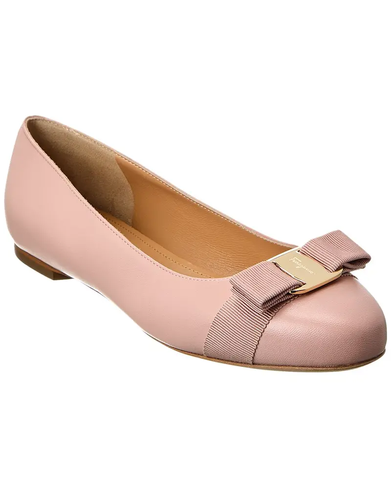 Ferragamo Varina Leather Ballet Flat 1
