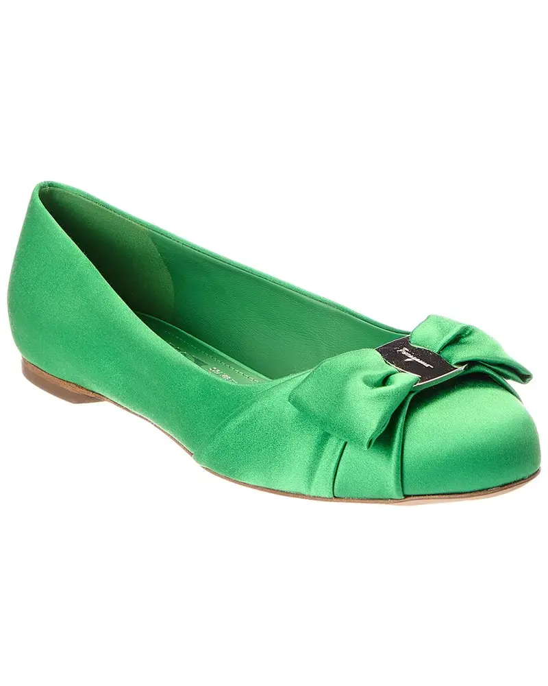 Ferragamo Varina Satin Ballet Flat 1