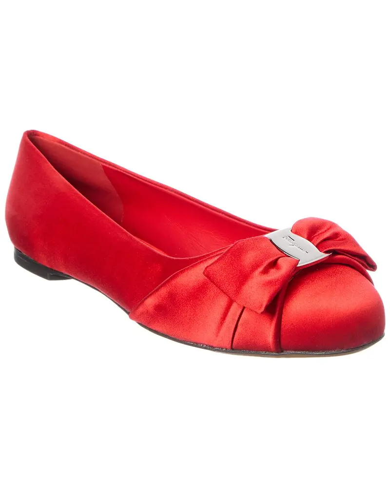 Ferragamo Varina Satin Flat 1
