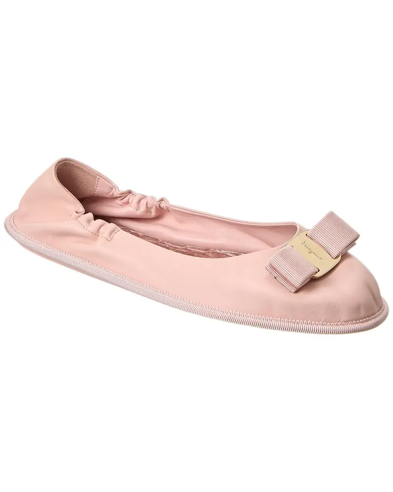 Ferragamo Varina Voy Leather Ballet Flat 1