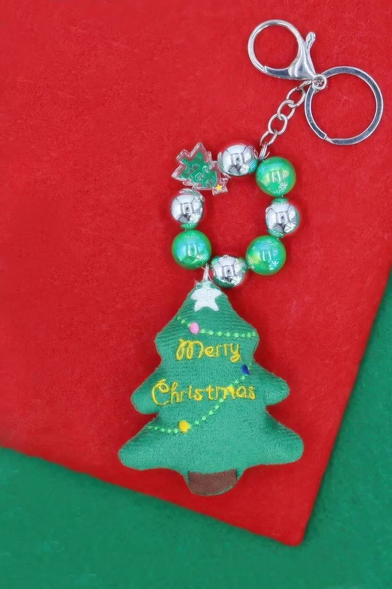 Festive Fir Holiday Keychain Ornament 1