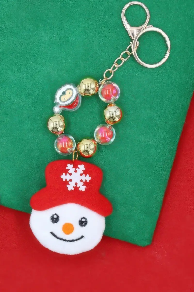 Festive Frosty Christmas Keychain For Keys & Bags 1