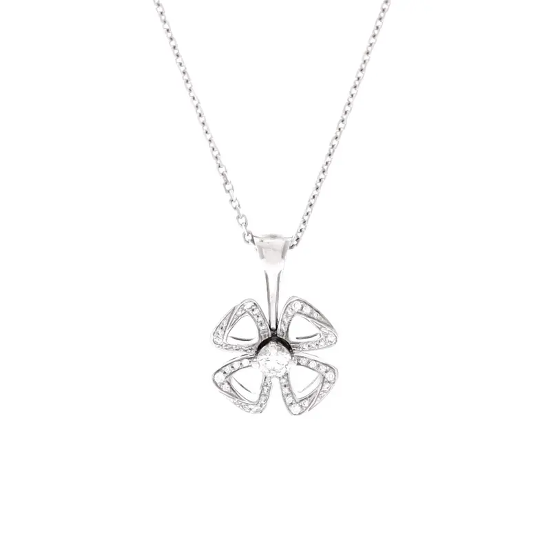 Fiorever Pendant Necklace 18K White Gold With Diamonds 1