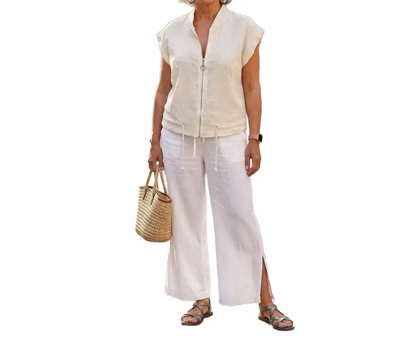 Firenze Cinch Top In Beige 1